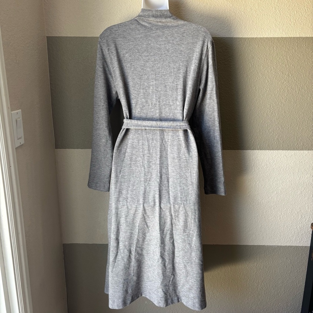 78 & Sunny Women’s Small Shoreline Hacci Robe Grey Super Soft Pockets Tie Belt - Picture 4 of 8